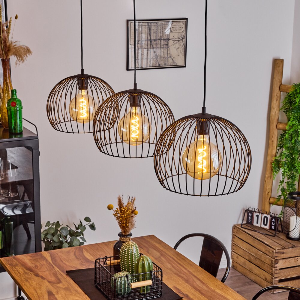 Mossay Hängeleuchte Schwarz, 3-flammig main product photo