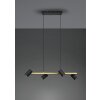 Trio Leuchten Marley Pendelleuchte Schwarz-Gold, 4-flammig