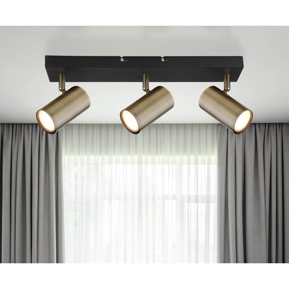 Globo ROBBY Deckenleuchte Schwarz, 3-flammig main product photo