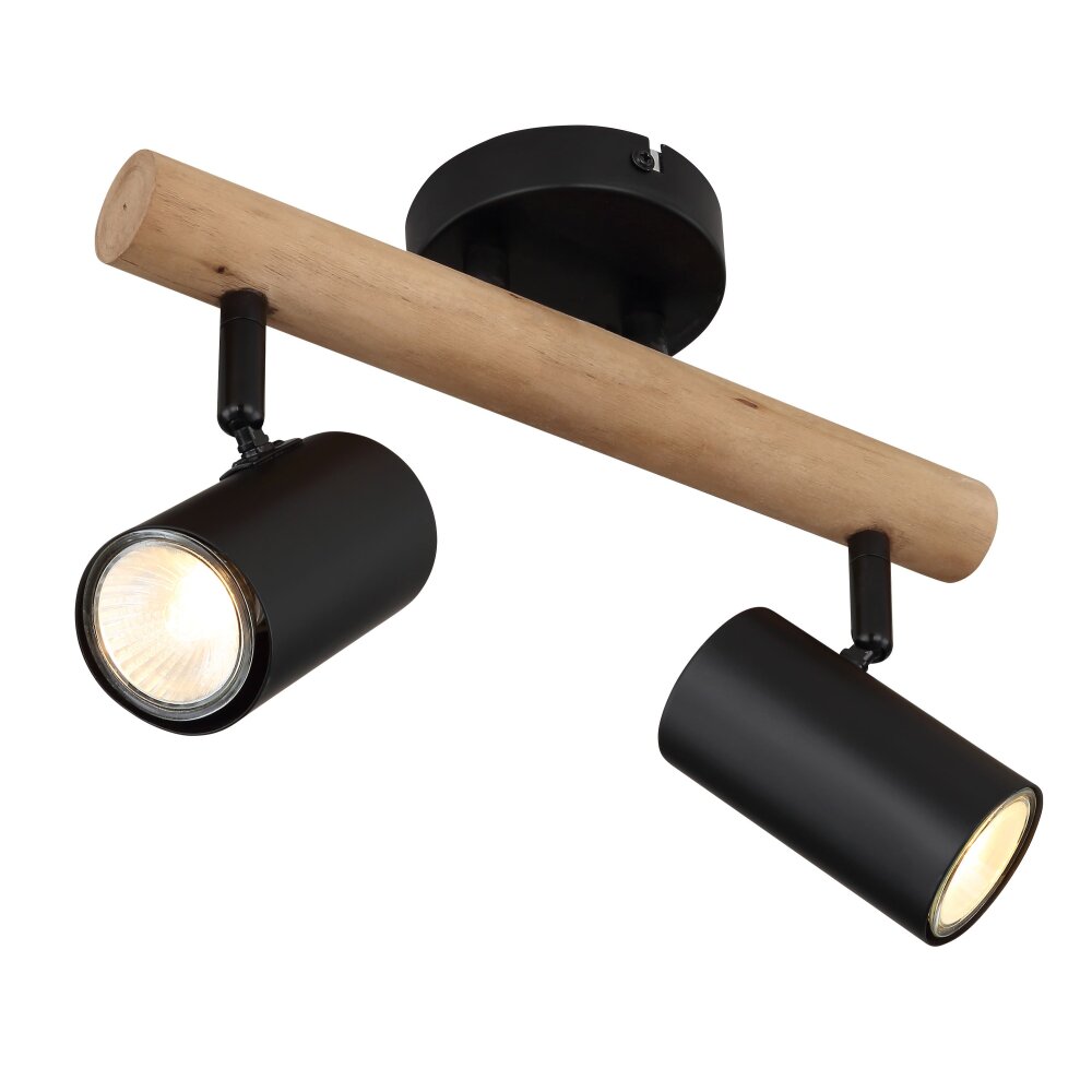 Globo HERTI Deckenleuchte Braun, Schwarz, 2-flammig main product photo