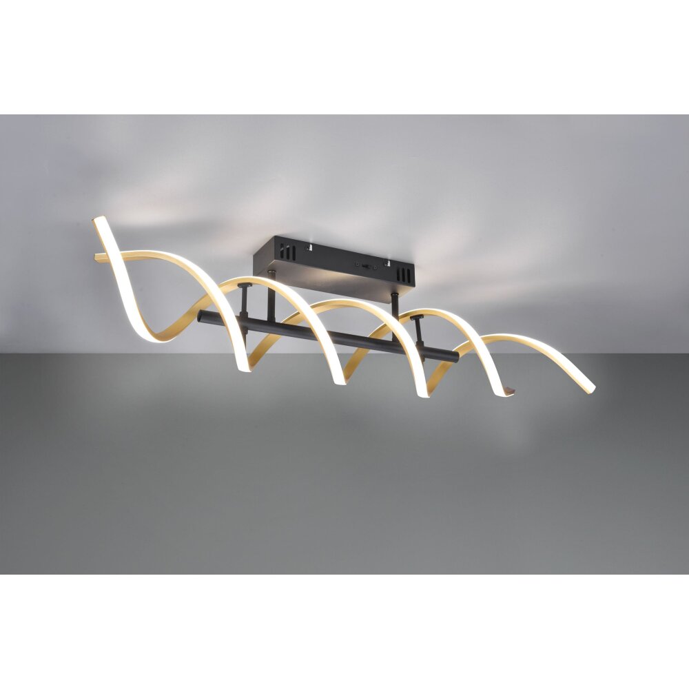 Trio Sequence Deckenleuchte LED Messing, Schwarz, 1-flammig main product photo