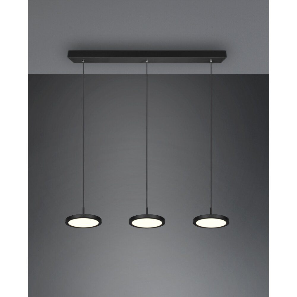 Trio Tray Pendelleuchte LED Schwarz, 3-flammig main product photo