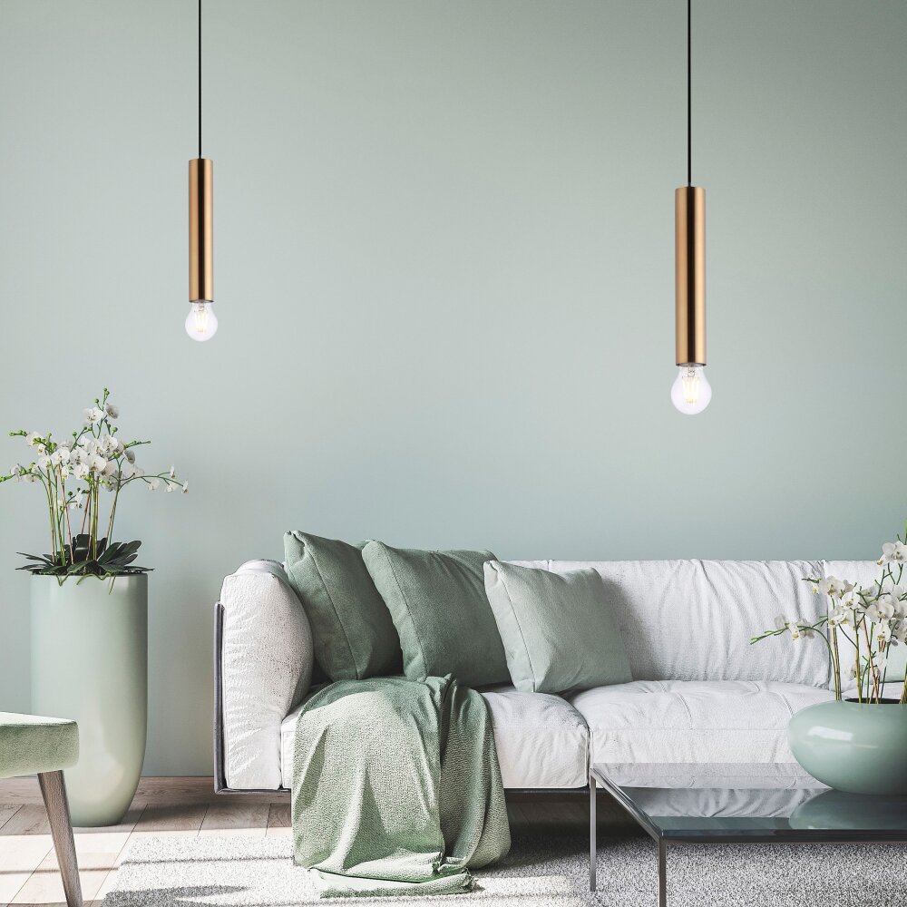 Leuchten Direkt BRUNA Pendelleuchte Messing, 1-flammig main product photo