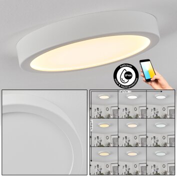 Finsrud Deckenpanel LED Weiß, 1-flammig