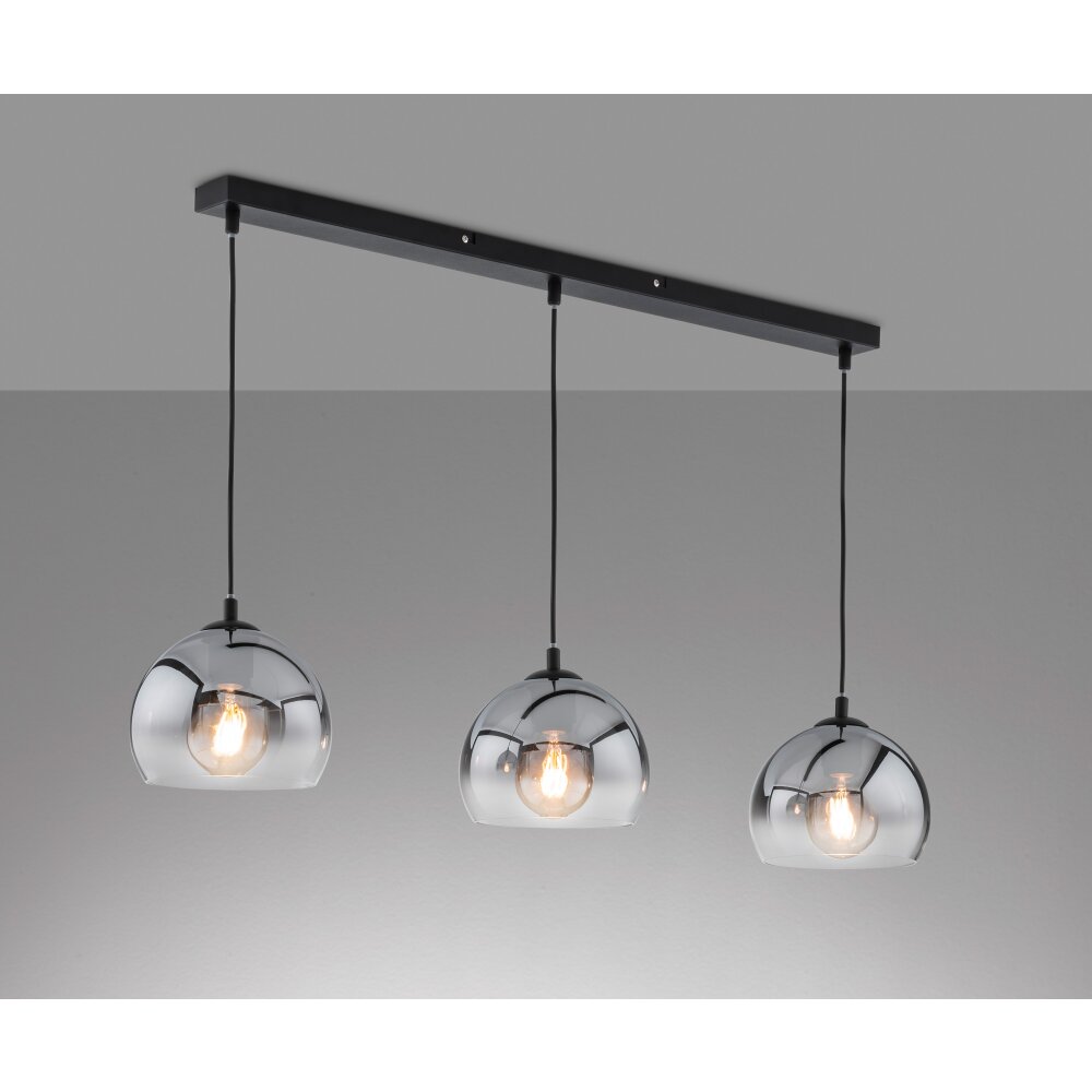 Fischer & Honsel Amos Pendelleuchte Schwarz, 3-flammig main product photo