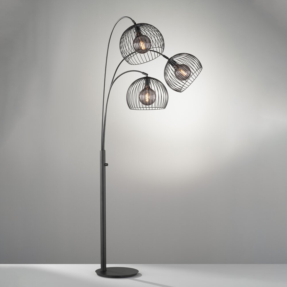 Fischer & Honsel Wire Stehleuchte Schwarz, 3-flammig main product photo