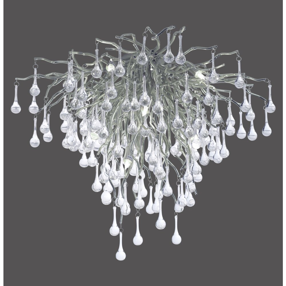 Paul Neuhaus ICICLE Deckenleuchte Edelstahl, 9-flammig