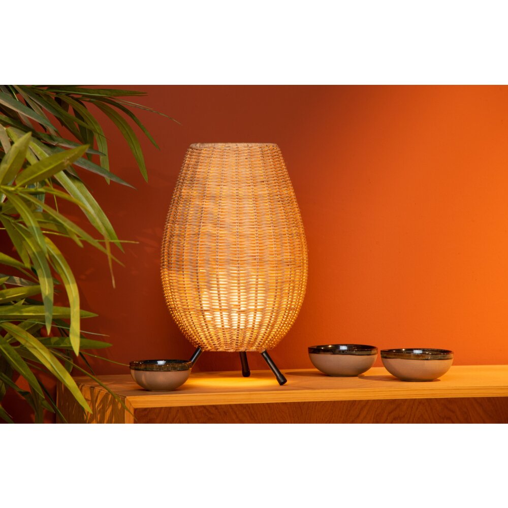 Lucide COLIN Tischleuchte Naturfarben, 1-flammig main product photo