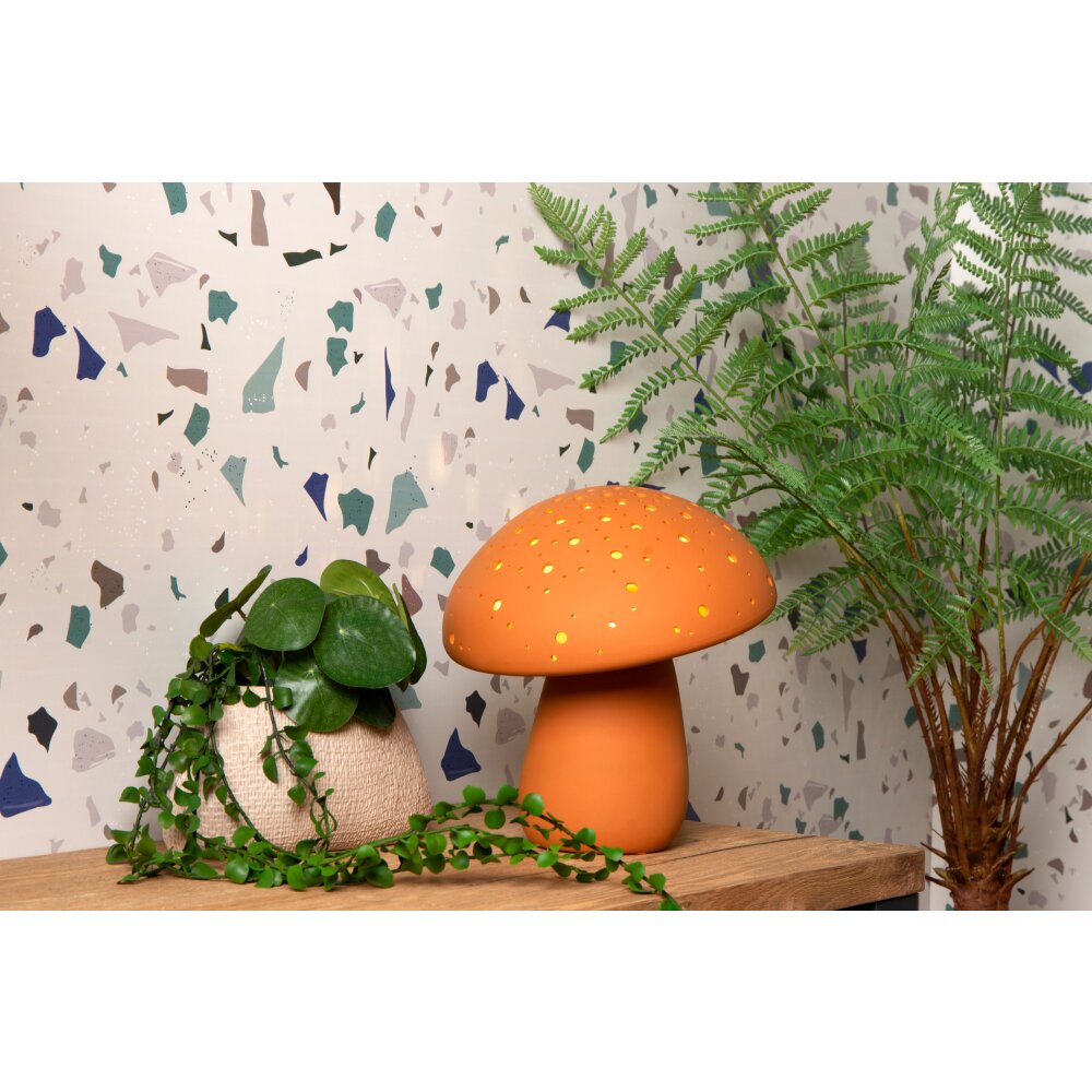 Lucide FUNGO Tischleuchte Orange, 1-flammig main product photo