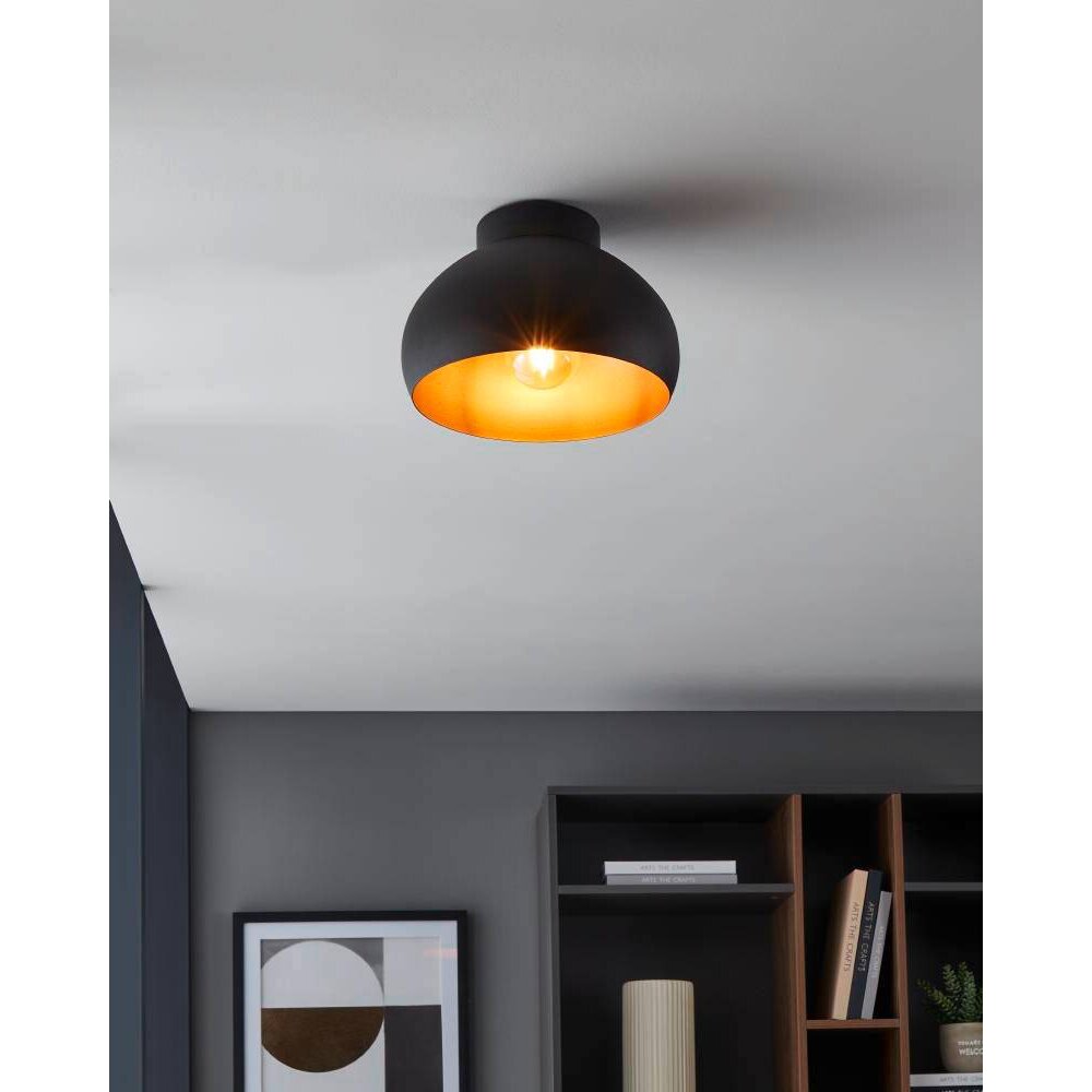 Eglo MOGANO Deckenleuchte Schwarz, 1-flammig main product photo