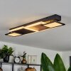 Sourbarie Deckenleuchte LED Braun, Holzoptik, Schwarz, 1-flammig