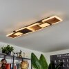 Sourbarie Deckenleuchte LED Braun, Holzoptik, Schwarz, 1-flammig