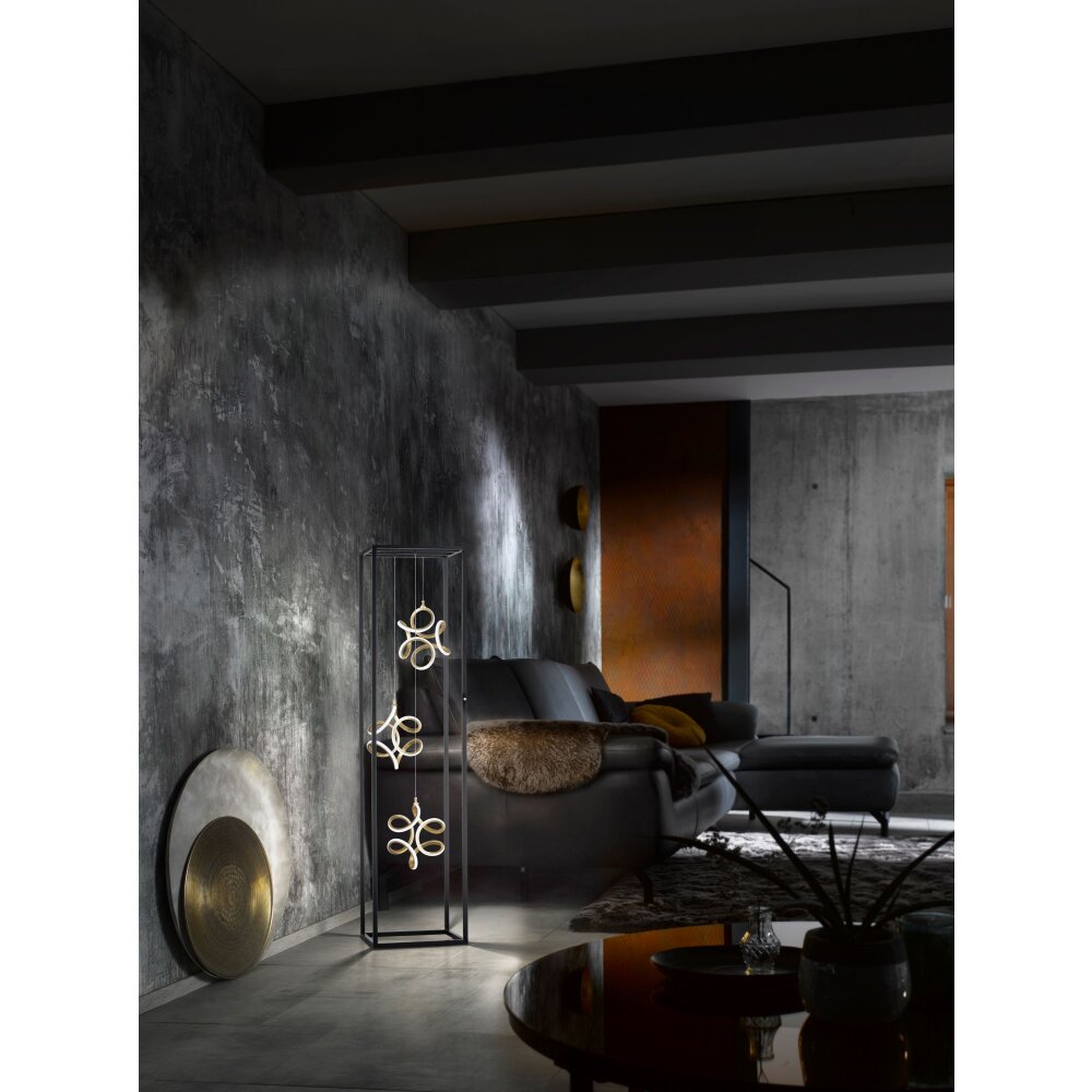 Fischer & Honsel Gesa Stehleuchte LED Schwarz, 3-flammig main product photo