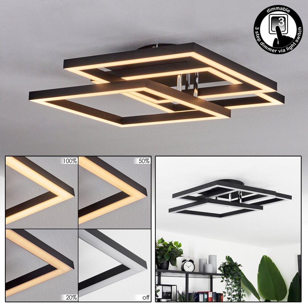 Cavareno Deckenleuchte LED Schwarz, 1-flammig main product photo