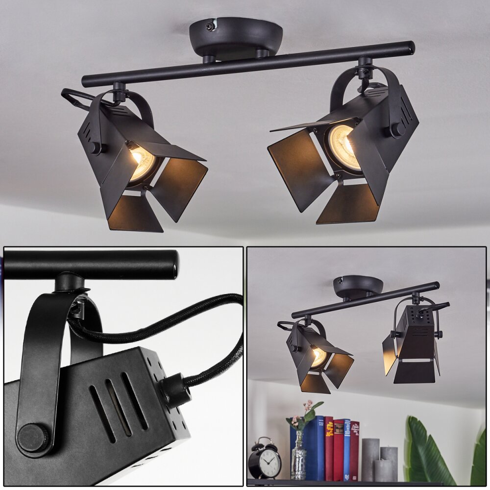Isanay Deckenleuchte Schwarz, 2-flammig main product photo