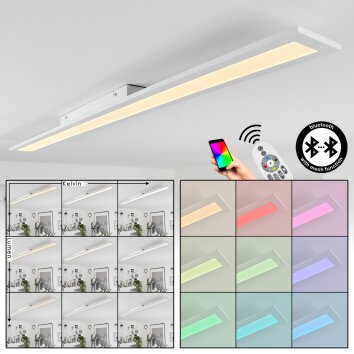 Voisines Deckenpanel LED Weiß, 1-flammig, Fernbedienung, Farbwechsler