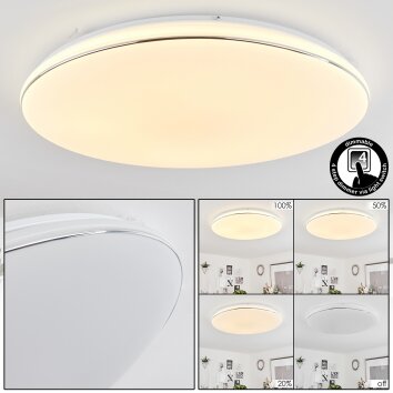 Remenoville Deckenleuchte LED Chrom, Weiß, 1-flammig