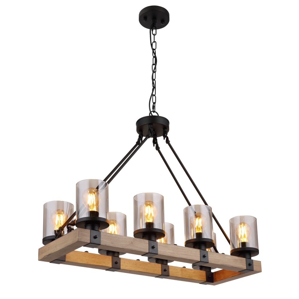 Globo LILA Pendelleuchte Braun, Schwarz, 8-flammig main product photo