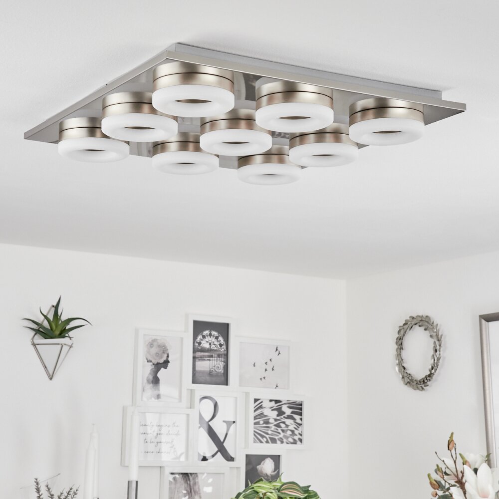 Thiernu Deckenleuchte LED Nickel-Matt, 1-flammig