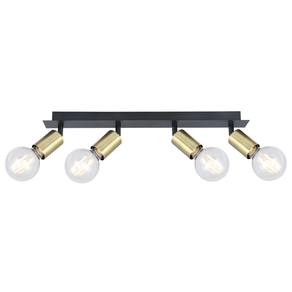 Globo LILIANA Deckenleuchte Altmessing, Schwarz, 4-flammig main product photo