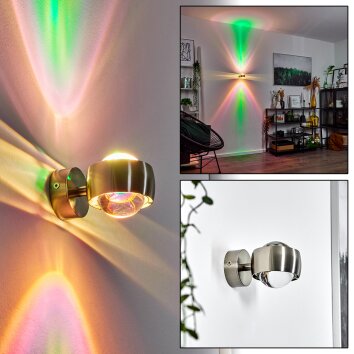 Sapri Wandleuchte Nickel-Matt, 1-flammig Sapri Wandleuchte Nickel-Matt, 1-flammig