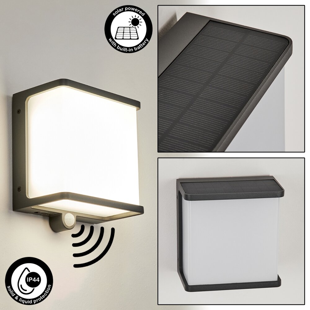 Burseryd Solar-Wandleuchte LED Schwarz, 1-flammig, Bewegungsmelder main product photo