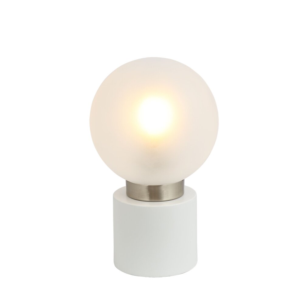 Globo MARKA Tischleuchte Nickel-Matt, Weiß, 1-flammig main product photo
