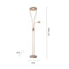 Leuchten Direkt HELIA Deckenfluter LED Messing, 3-flammig