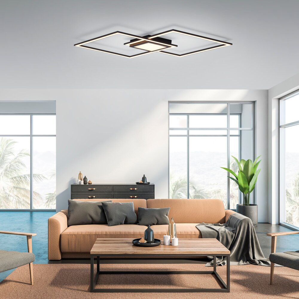 Leuchten Direkt ASMIN Deckenleuchte LED Schwarz, 1-flammig main product photo