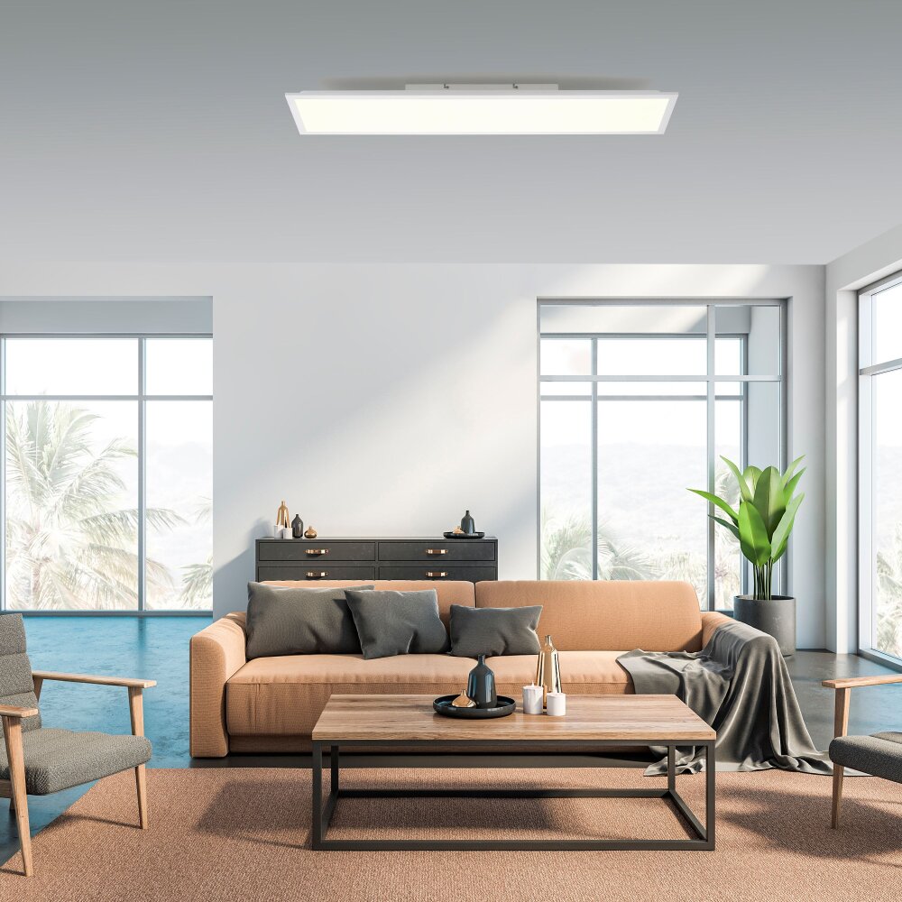Leuchten Direkt FLAT Deckenleuchte LED Weiß, 1-flammig, Fernbedienung main product photo