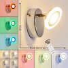 Lucy Wandleuchte LED Chrom, 1-flammig, Fernbedienung, Farbwechsler