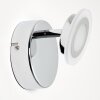 Lucy Wandleuchte LED Chrom, 1-flammig, Fernbedienung, Farbwechsler