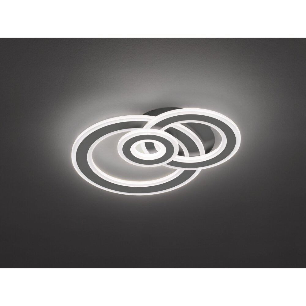 Wofi Leuchten RIO Deckenleuchte LED Grau, 3-flammig main product photo