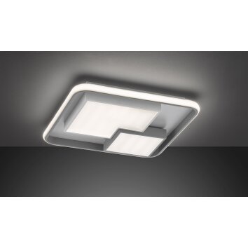 Wofi Leuchten FELA Deckenleuchte LED Grau, Weiß, 3-flammig