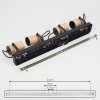 Beleco Deckenleuchte Naturfarben, Schwarz, 4-flammig Beleco Deckenleuchte Naturfarben, Schwarz, 4-flammig
