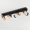 Beleco Deckenleuchte Naturfarben, Schwarz, 4-flammig Beleco Deckenleuchte Naturfarben, Schwarz, 4-flammig