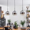 Koyoto Hängeleuchte Kugel 25 cm Chrom, Klar, 3-flammig