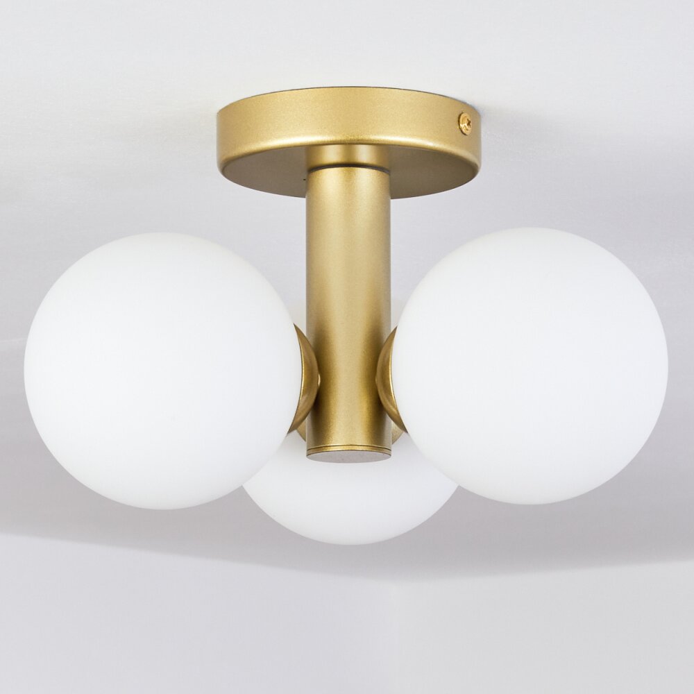 Cebola Deckenleuchte Gold, 3-flammig