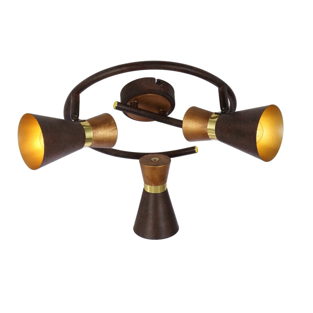 Globo Deckenstrahler Gold, 3-flammig main product photo