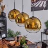 Koyoto Hängeleuchte Glas 30 cm Gold, Klar, 3-flammig