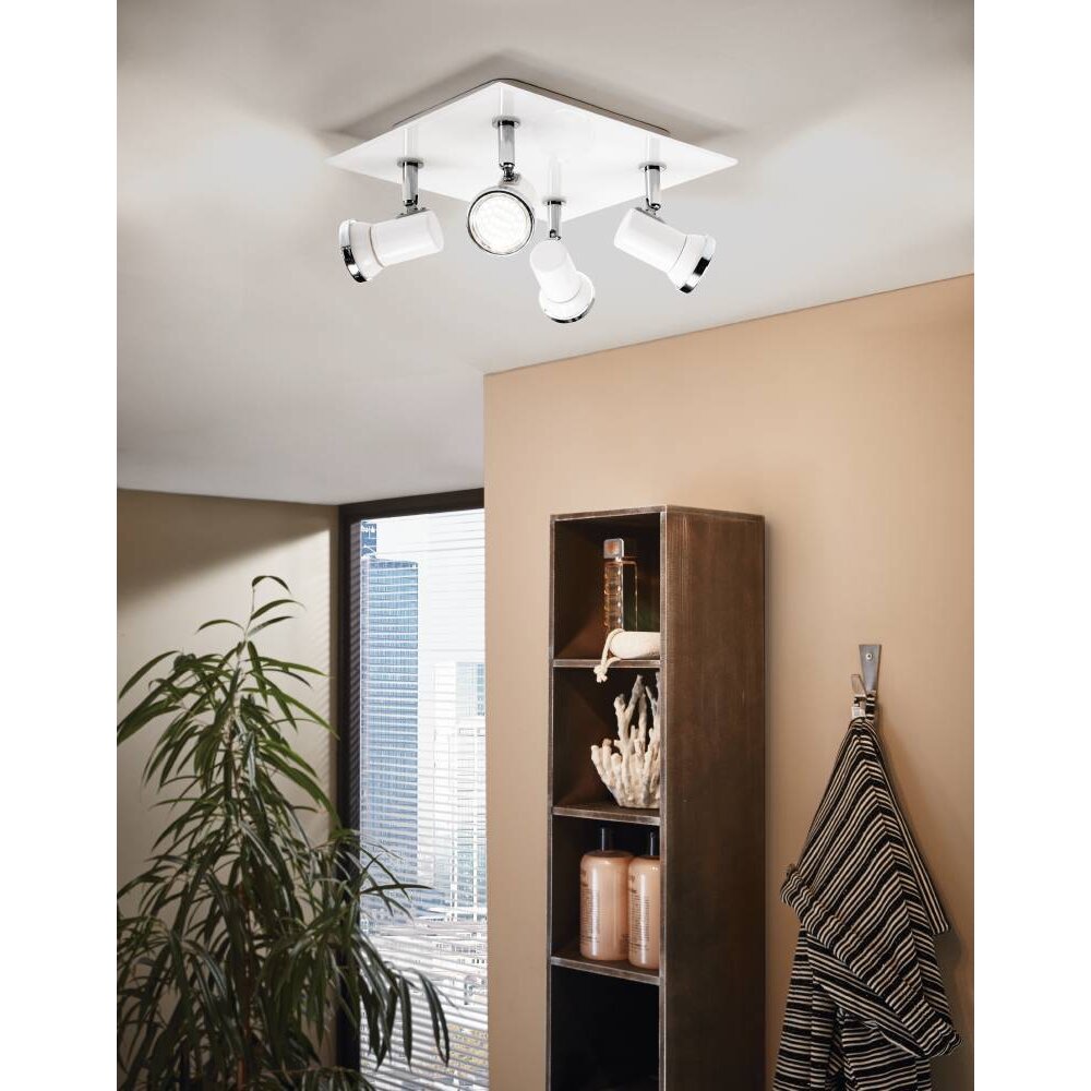 Eglo TAMARA Deckenleuchte LED Chrom, Weiß, 4-flammig main product photo