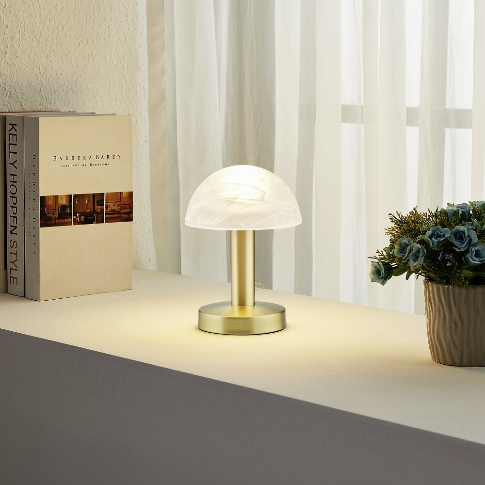 Trio Fynn 2 Tischleuchte Messing, 1-flammig main product photo