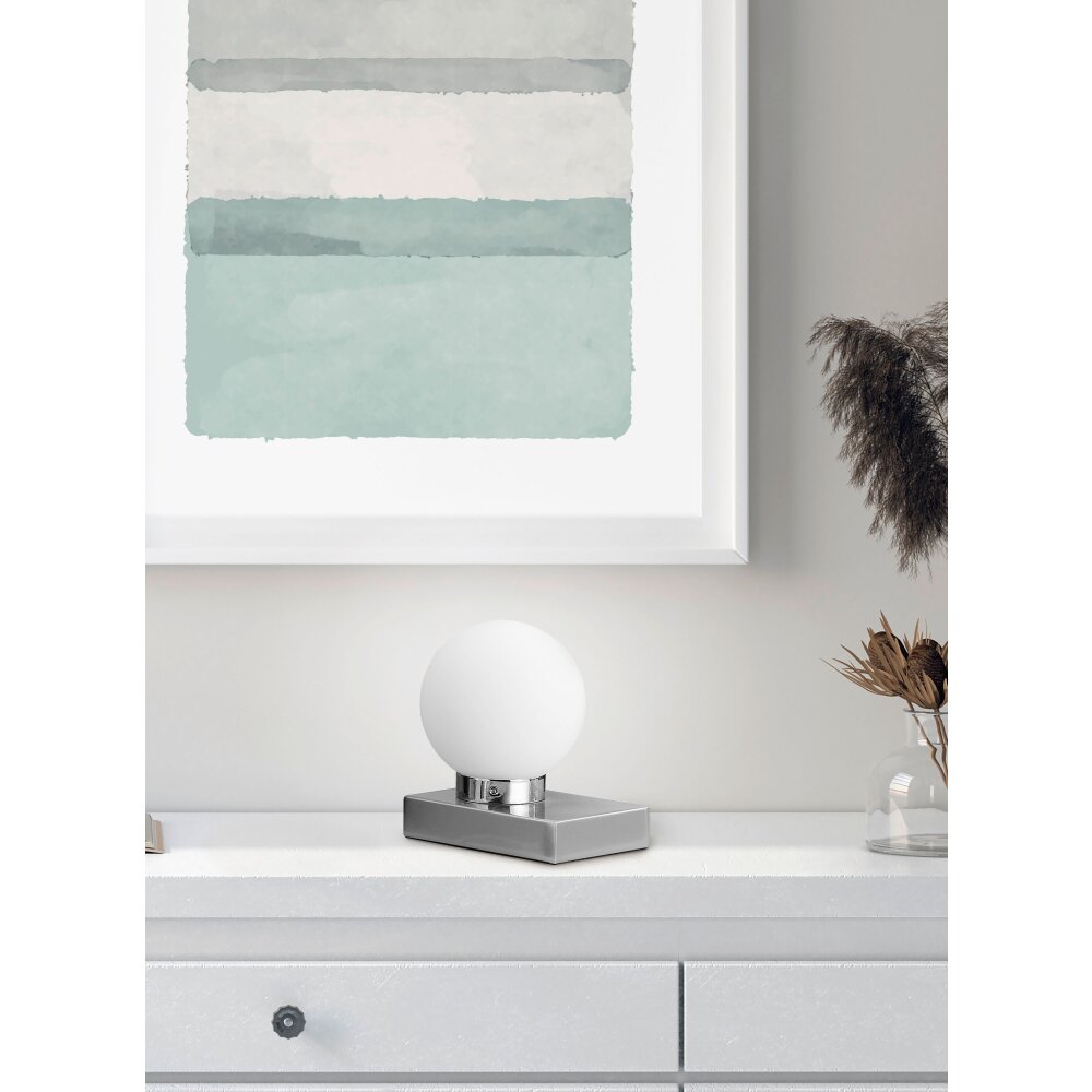 Trio Davi 2 Tischleuchte Nickel-Matt, 1-flammig main product photo