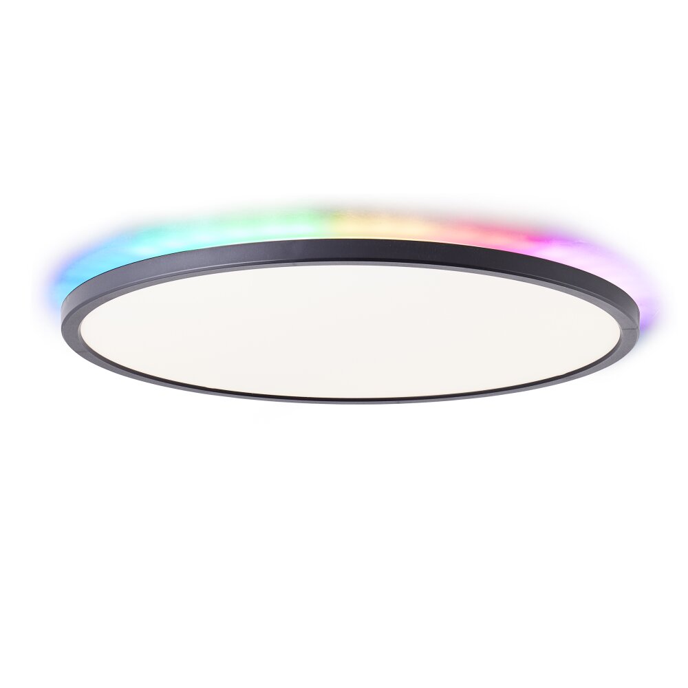 Brilliant Saltery Deckenpanel LED Schwarz, Weiß, 1-flammig, Fernbedienung, Farbwechsler main product photo