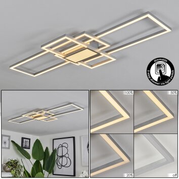 Longos Deckenleuchte LED Aluminium, 1-flammig