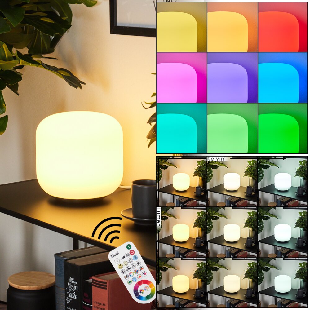 Loural Tischleuchte LED Nickel-Matt, 1-flammig, Fernbedienung, Farbwechsler main product photo