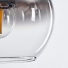 Koyoto Hängeleuchte Glas 15 cm Chrom, Klar, Rauchfarben, 3-flammig