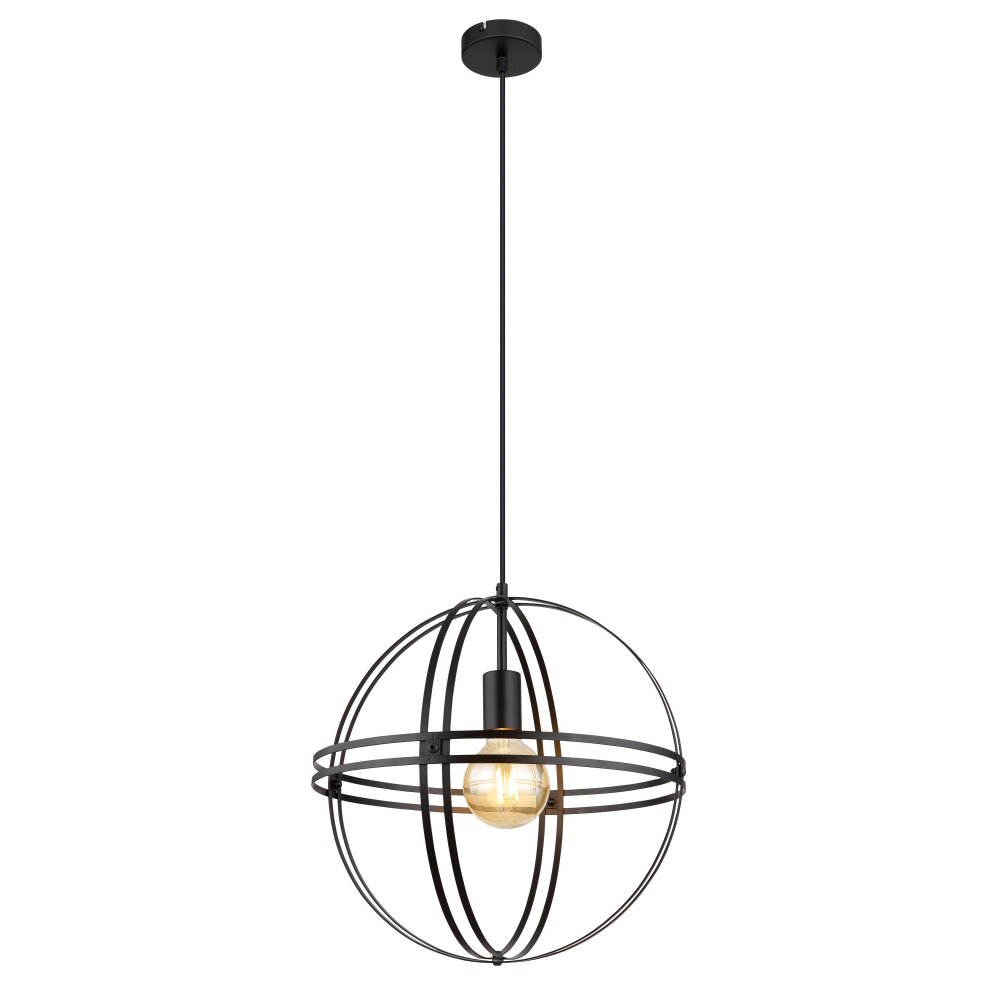Globo TAMARA Hängeleuchte Schwarz, 1-flammig main product photo