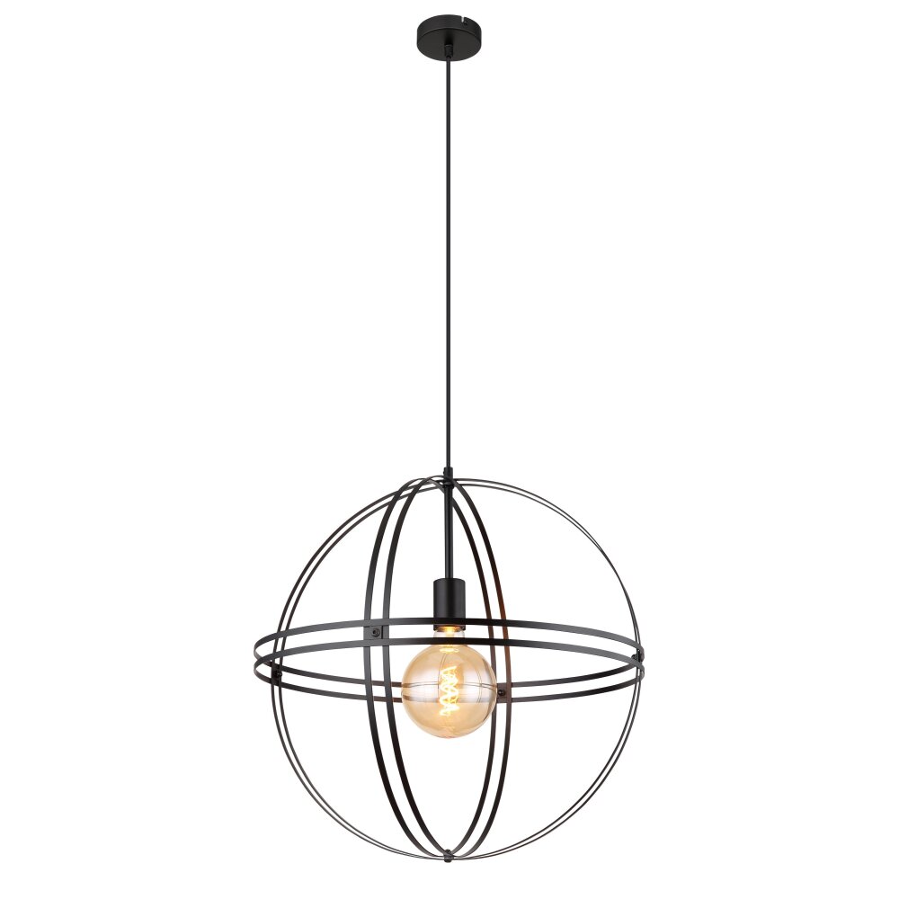 Globo TAMARA Hängeleuchte Schwarz, 1-flammig main product photo