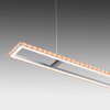 Leuchten Direkt FELIX60 Pendelleuchte LED Stahl gebürstet, 2-flammig, Fernbedienung, Farbwechsler
